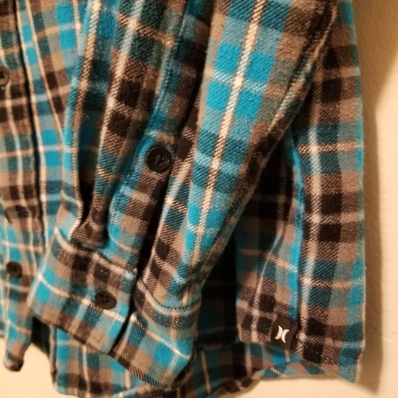 🔥HURLEY Men's Flannel Shirt⚘️HP⚘️ Heavy Fabric Size SMALL - Picture 5 of 6